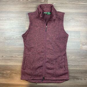 Stillwater Women's Heathered Fleece Vest M Multicolor Casual Zip Pockets